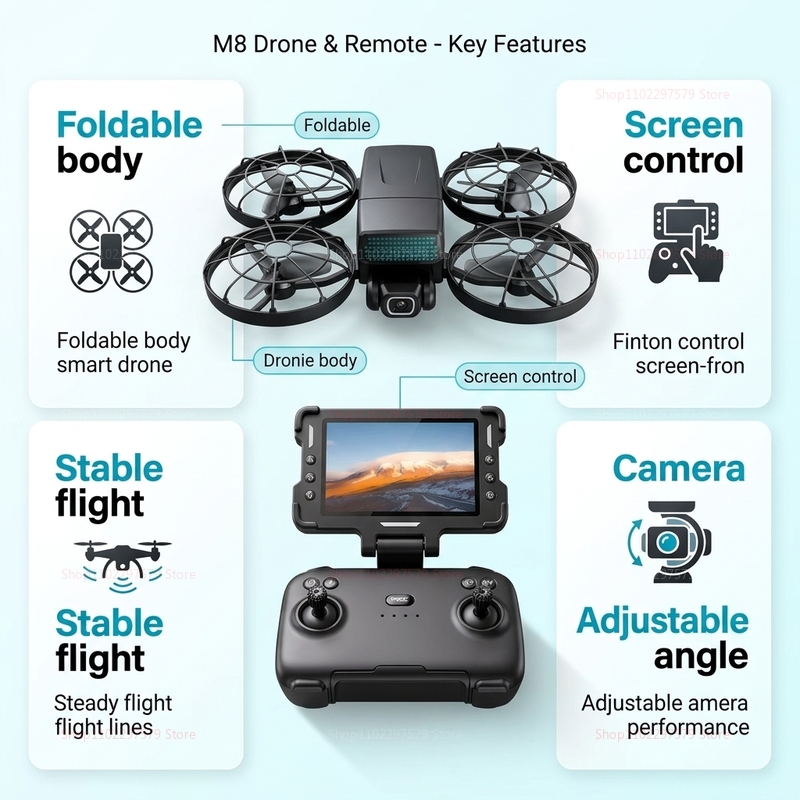 طائرات بدون طيار جديدة M8 مع ن - مراجعة Drone Cinematic وسعره